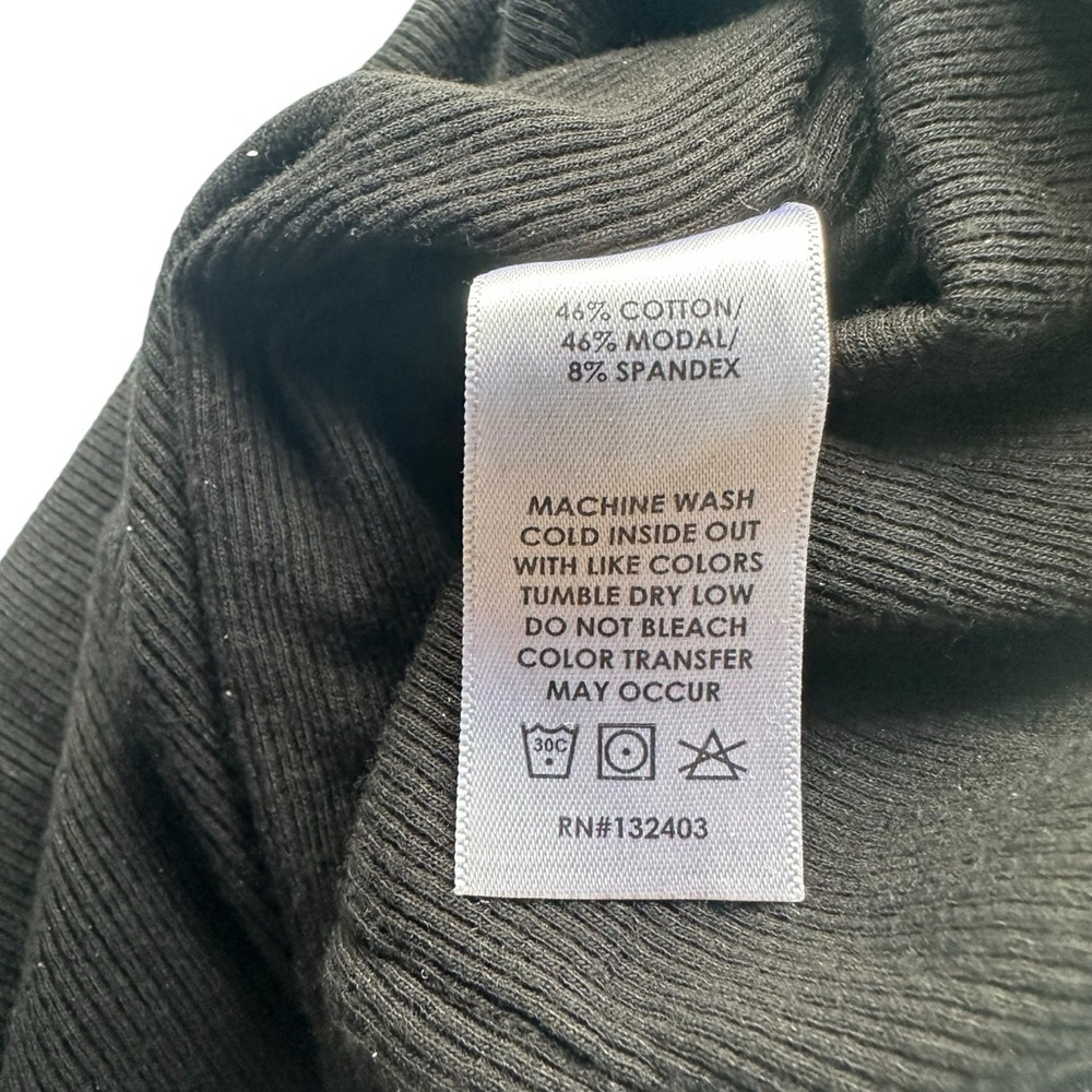 Cotton Citizen Melbourne Black Ribbed Midi Skirt w/ Slit | NWOT | Size L - Picture 6 of 9